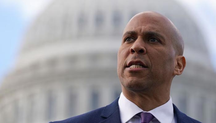 US Senator Cory Booker speaks about border policy at Capitol in Washington on January 26, 2023. — Reiters
