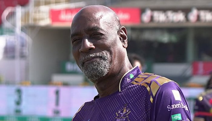 Undated photograph of Sir Vivian Richards in the Quetta Gladiators jersey. — Twitter/@TeamQuetta