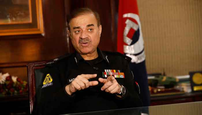 Moazzam Jah Ansari, 56, who was chief of Khyber-Pakhtunkhwa’s police, speaks during an interview with Reuters at his office in Peshawar, February 8, 2023. — Reuters