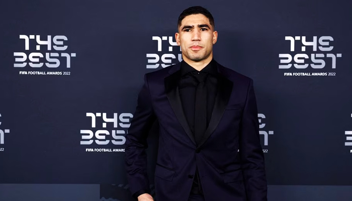 Soccer Football - The Best FIFA Football Awards - Salle Pleyel, Paris, France - February 27, 2023, Paris St Germains Achraf Hakimi before the Best FIFA Football Awards. — Reuters
