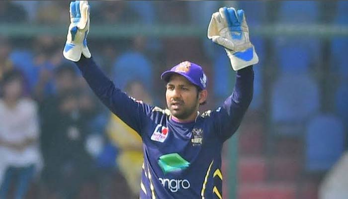 Quetta Gladiators regular captain Sarfaraz Ahmed during a match of the Pakistan Super League (PSL). — Twitter/@muzamilasif4