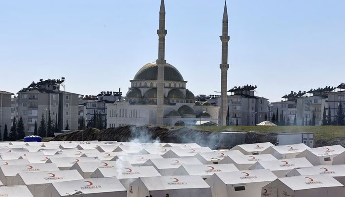 A general view of a camp for survivors, in the aftermath of a deadly earthquake in Adiyaman, Turkey February 18, 2023. —Reuters
