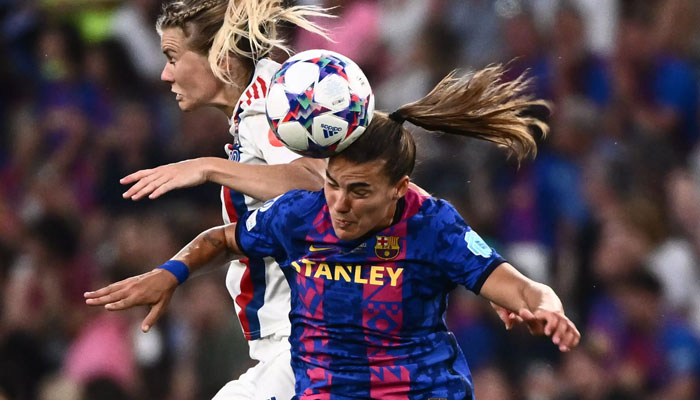 Lyon beat Barcelona in last seasons Womens Champions League final in Turin. AFP/File