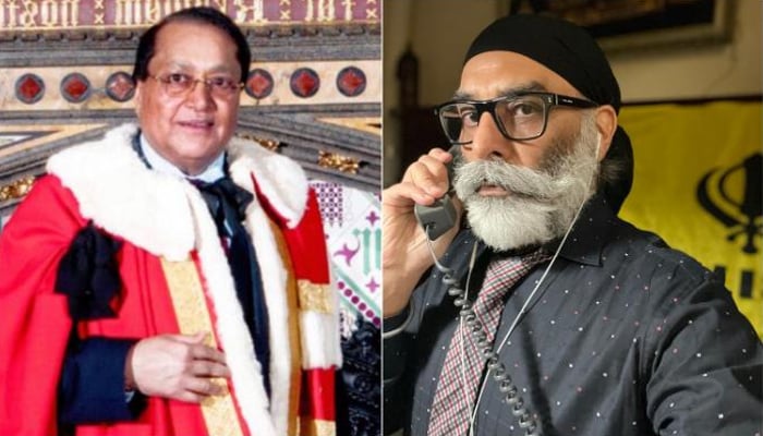 UK Conservative Partys Lord Rami Ranger and Sikhs For Justice leader Gurpatwant Singh Pannun. — Provided by the author