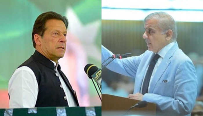 PTI Chairman Imran Khan and Prime Minister Shehbaz Sharif. — AFP/Twitter/Files