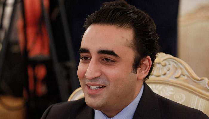 Foreign Minister Bilawal Bhutto Zardari attends a meeting with his Russian counterpart in Moscow on January 30, 2023. — AFP