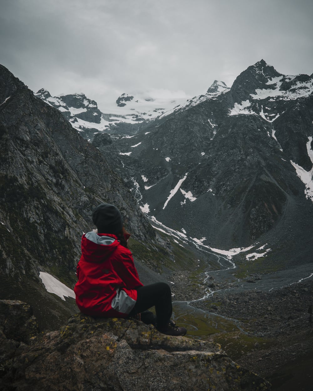 Huma Tariq sits in the lap of the mountains. — Twitter/@TheNorthDrive