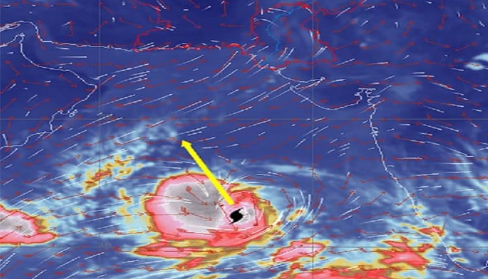 Satellite imagery of cyclone Biparjoy. — PMD