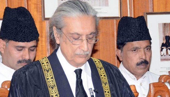 Former chief justice of Pakistan Jawwad S Khawaja. — Lawrence College