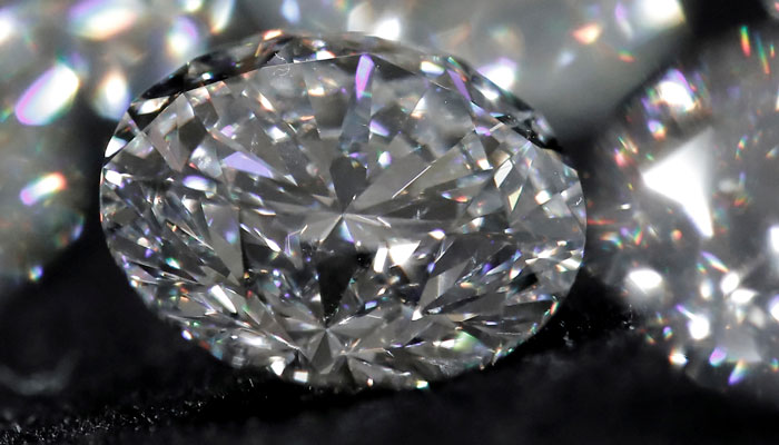 Diamonds are pictured during an official presentation by diamond producer Alrosa in Moscow, Russia Ferbuary 13, 2019. — Reuters