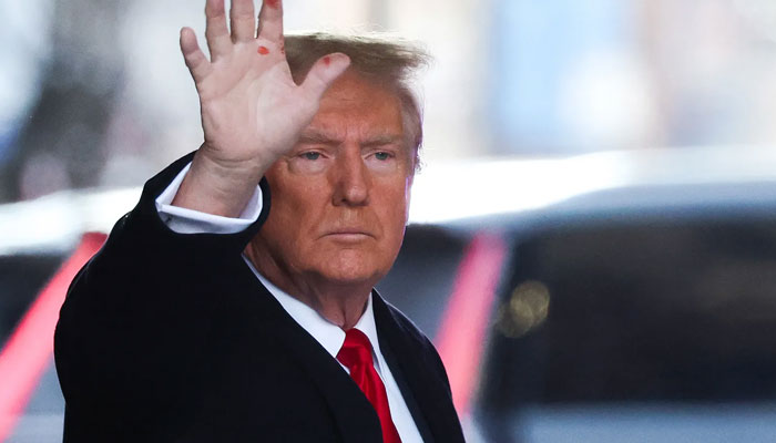Donald Trump leaves Trump Tower for Manhattan federal court for the second defamation trial against him, in New York City on Jan. 17, 2024. — AFP