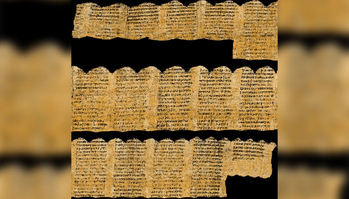 This image shows the 2,000-year-old scrolls that researchers retrieved from a villa thought to be previously owned by Julius Caesars patrician father-in-law in Mount Vesuvius, Naples, Italy. — X/@natfriedman