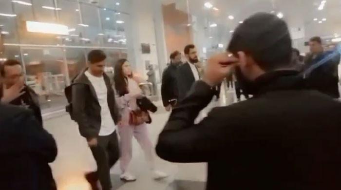 PSL 2024: Shoaib Malik, Sana Javed make first public appearance after marriage