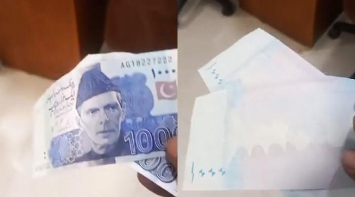WATCH: Karachi bank gets 'misprinted' Rs1,000 notes