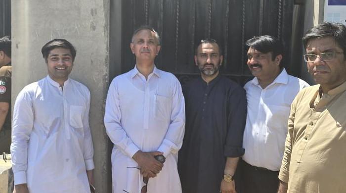 PTI protests as ATC dismisses Omar Ayub's bail plea over no-show in court