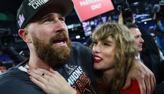 Taylor Swift brings Travis Kelce to tears during Amsterdam show