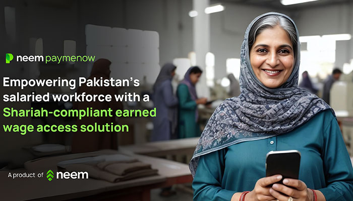 A representational image showing a woman using a smartphone. — Neem