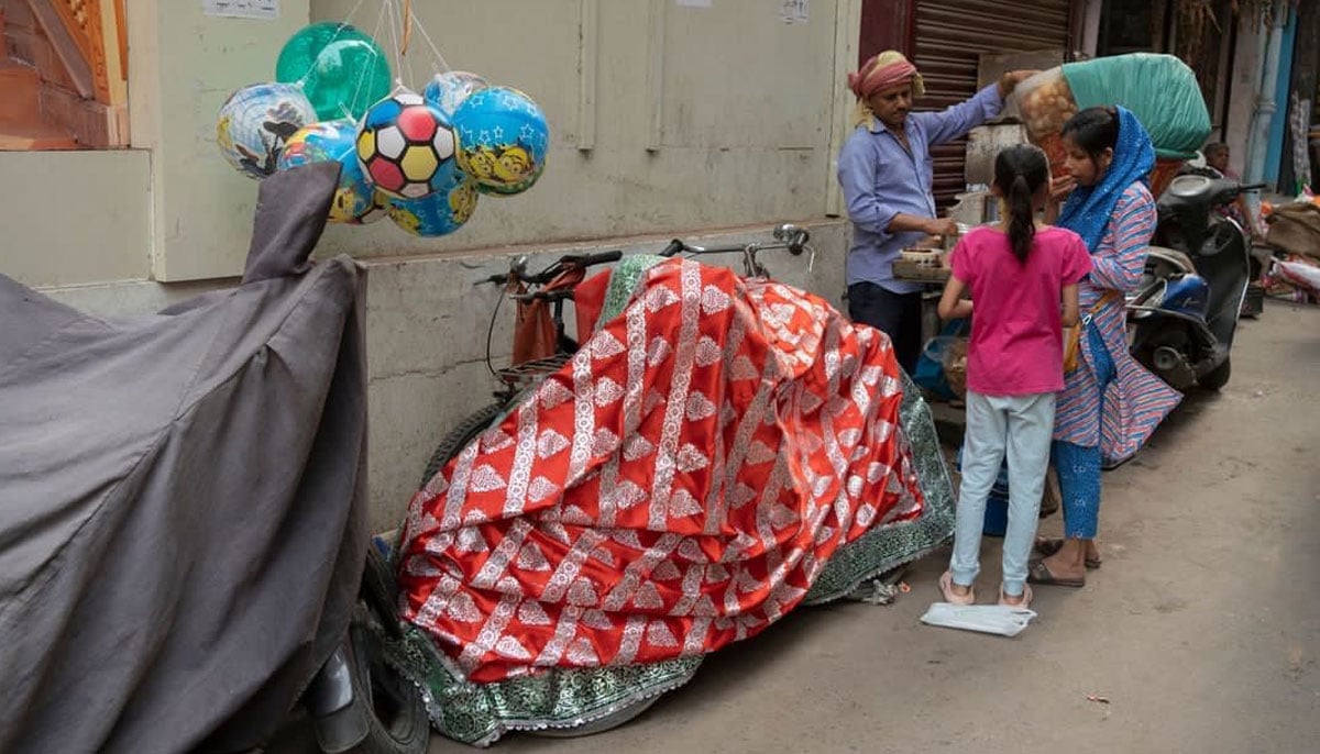 A chaapa dulaai on display outside a shop in Patna, Bihar, India. — Photo by Afzal Adeeb Khan
