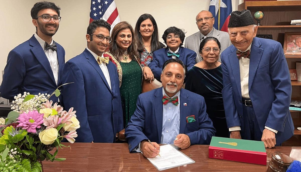 An undated image shows Pakistani-American Democrat Dr Suleman Lalani (centre). — Author