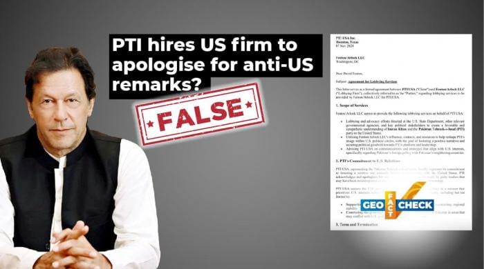 Fact-check: Fake letter claims PTI hired US firm to apologise for anti-US remarks