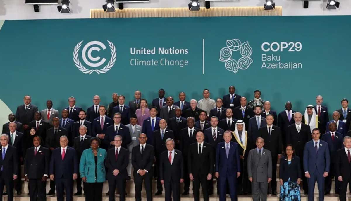 World leaders attending the UN climate change COP29 conference in Baku, Azerbaijan on November 12, 2024. &mdash; Reuters