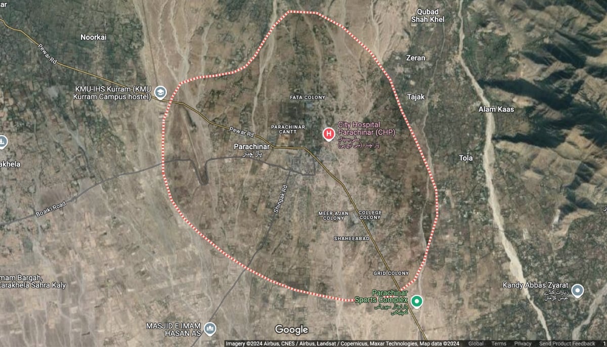 A view Parachinar as seen on Google Maps. — Screengrab via Google Maps