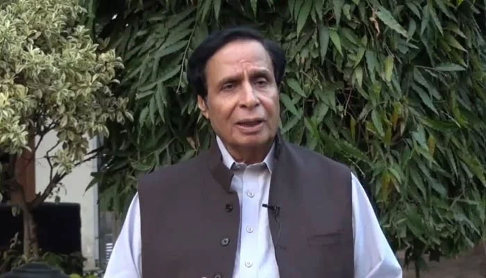 PTI leader and former Punjab CM Parvez Elahi speaks in a video message in this undated image. — X@ChParvezElahi/File