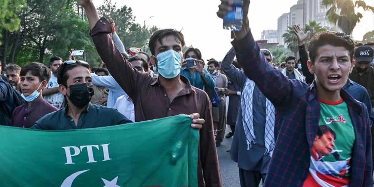 Pakistan Tehreek-e-Insaf (PTI) supporters protest in this undated image. — AFP/File