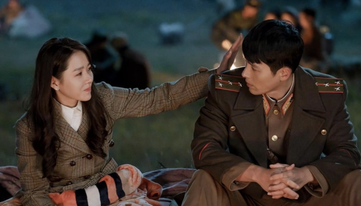 A scene from Korean drama Crash Landing on You showing its lead characters Yoon Se-ri (left) and Ri Jeong-hyeok played by Son Ye-jin and Hyun Bin. — Netflix