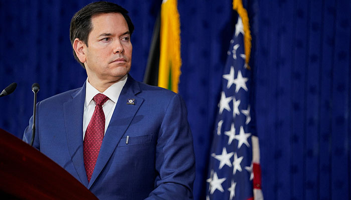 Secretary of State Marco Rubio attends a joint press conference with Jamaican Prime Minister Andrew Holness, in Kingston, Jamaica, March 26, 2025. — Reuters