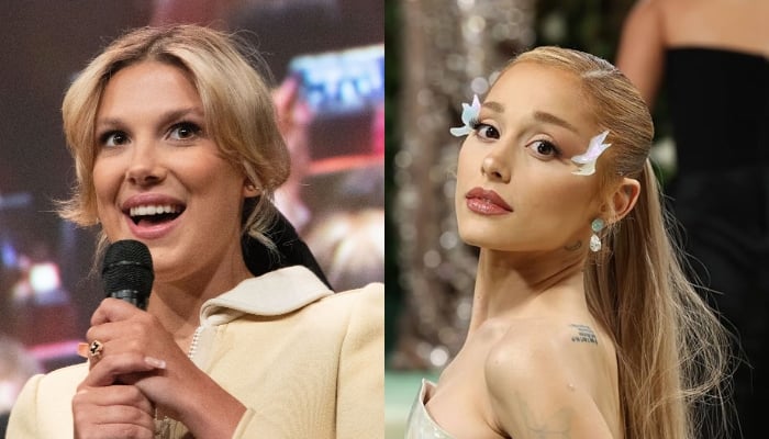 Photo: Millie Bobby Brown comes face to face with Ariana Grande: Source