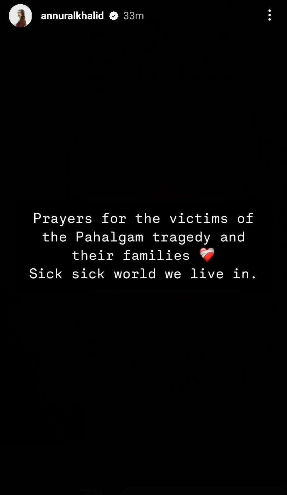No to terror, yes to peace: Celebs denounce IIOJK carnage with heavy hearts