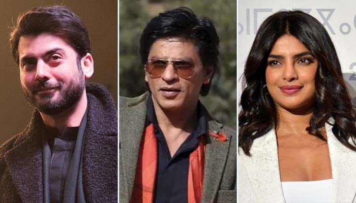(From left to right) Pakistan actor Fawad Khan, Bollywood star Shah Rukh Khan, and actress Priyanka Chopra. — Instagram/Facebook/File