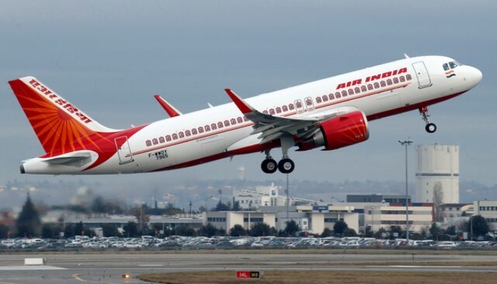 An Air India Airbus A320neo plane takes off in Colomiers near Toulouse, France, on December 13, 2017. —Reuters