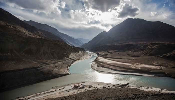 Highway being built by the BRO passes by the confluence of the Indus and Zanskhar rivers in the Ladakh region, India. — Reuters/File