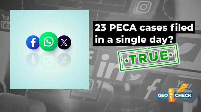 Fact-check: True. 23 Peca cases registered in one day by Lahore police over 'anti-state' content