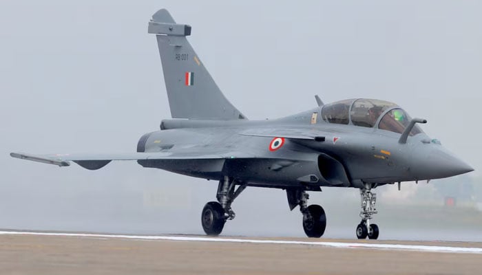IAFs Rafale fighter jet taxis on the tarmac in Ambala, India on September 10, 2020. — Reuters