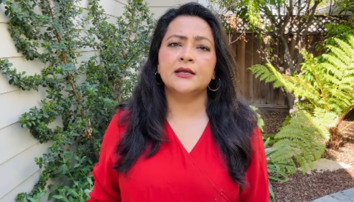 Indian journalist Arfa Khanum Sherwani can be seen in this screengrab taken from a video. — Screengrab/Instagram/@arfakhanum
