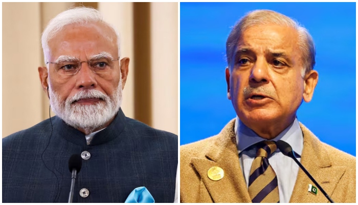 Prime Minister Shehbaz Sharif (right) and Indian PM Narendra Modi. — Reuters/File