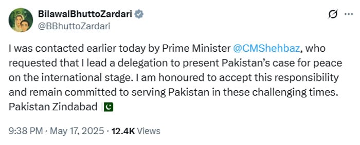 Bilawal to lead peace delegation abroad to expose Indias propaganda