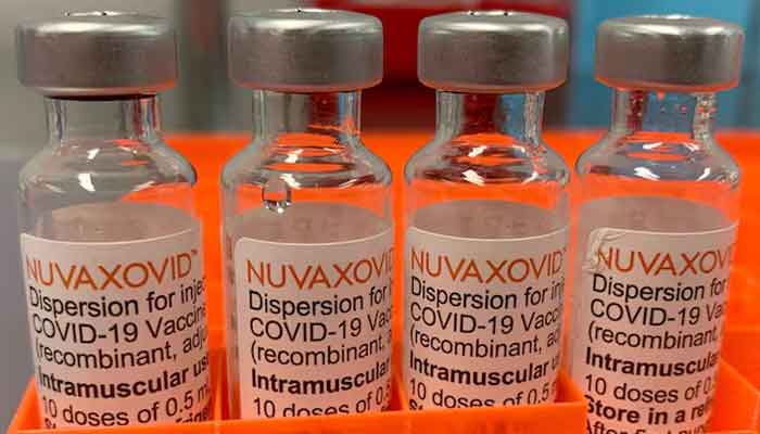 Four vials with the Nuvaxovid Covid-19 vaccine from Novavax are pictured in Saabruecken, Germany, February 26, 2022. — Reuters