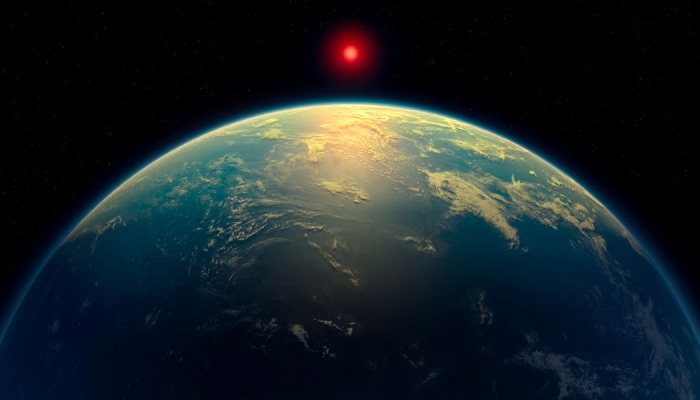 An illustration shows a hycean world which could be what K2-18 b is. — Reuters/File