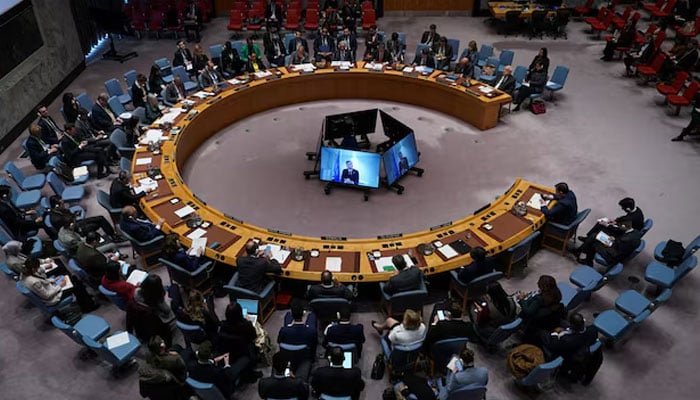 People attend a Security Council meeting at the United Nations headquarters in New York City, US, March 18, 2025. — Reuters