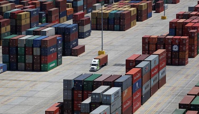 This reperesentational image shows shipping containers stacked for storage at Wando Welch Terminal operated by the South Carolina Ports Authority in Mount Pleasant, South Carolina, US on May 10, 2018. — Reuters