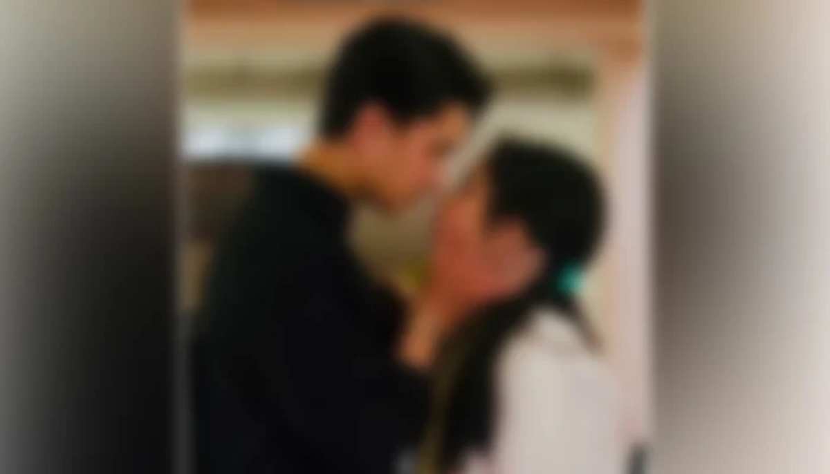 This blurred image shows a screenshot from the AI-generated video. — Screengrab via YouTube