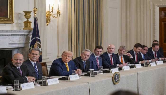 Executive Chairman of Strategy, Michael Saylor (fourth from right), seen attending a meeting chaired by US President Donald Trump. — Office of the Special Assistant to the Prime Minister on Blockchain and Crypto.