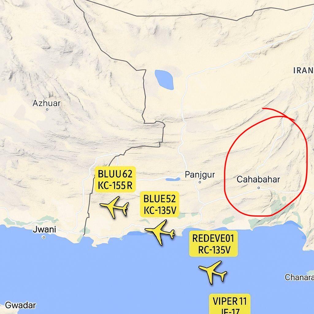 The fabricated image which show’s Iran’s Chabahar port in Pakistan.