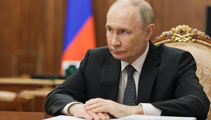 Russias President Vladimir Putin attends a meeting with CEO of Rostec state corporation Sergei Chemezov in Moscow, Russia, June 17, 2025. — Reuters