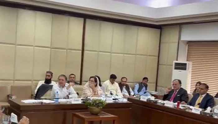 On June 18, 2025, Senate Standing Committee on Finance and Revenue Chairman Senator Saleem Mandviwalla presided over a committee meeting at Parliament House in Islamabad. — Facebook@Pakistansenate