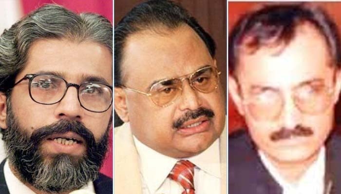 (Left to right) Dr Imran Farooq, Altaf Hussain, and Azeem Ahmed Tariq. —Facebook